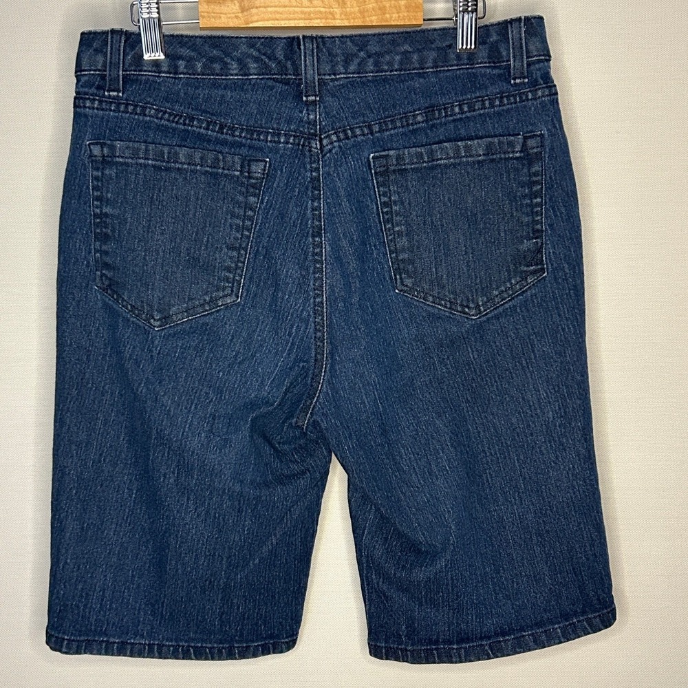 Jones New York Jeans Sutton Short Slimming Dark Wash Blue Bermuda Denim S Travel - Picture 7 of 8